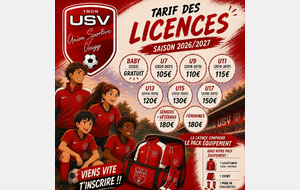 Prix des licences saison 2026-2027